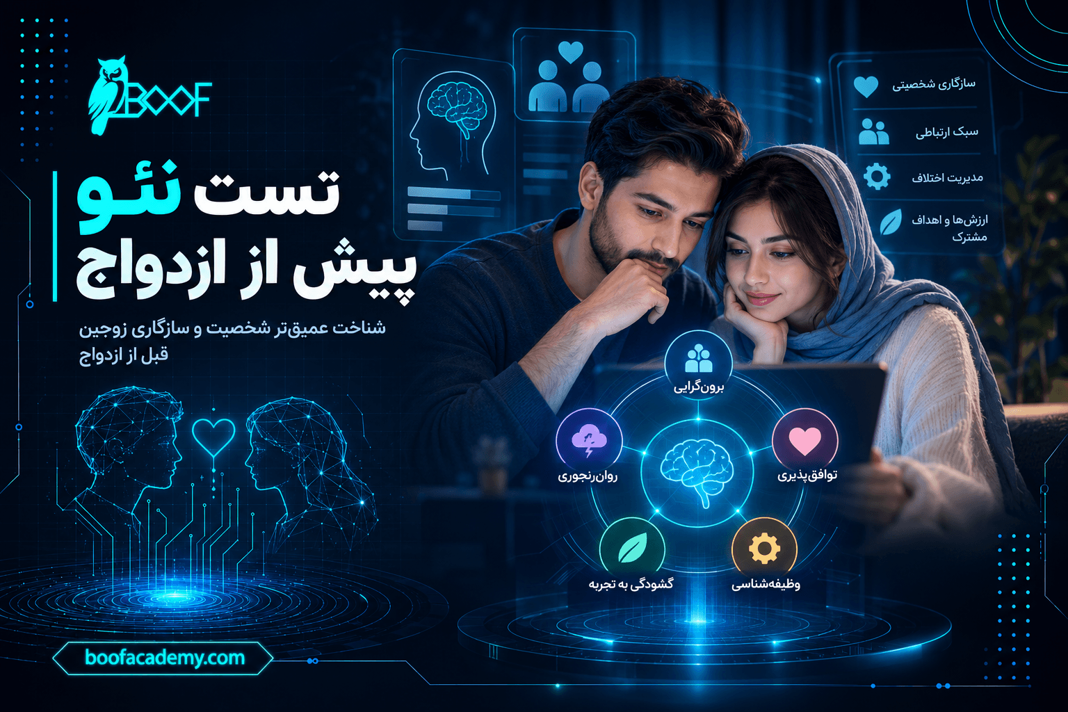 تست نئو پیش از ازدواج؛ راهنمای شناخت شخصیت و سازگاری زوجین قبل از ازدواج